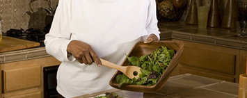 Healthy salad meal as part of optimum dietary habits